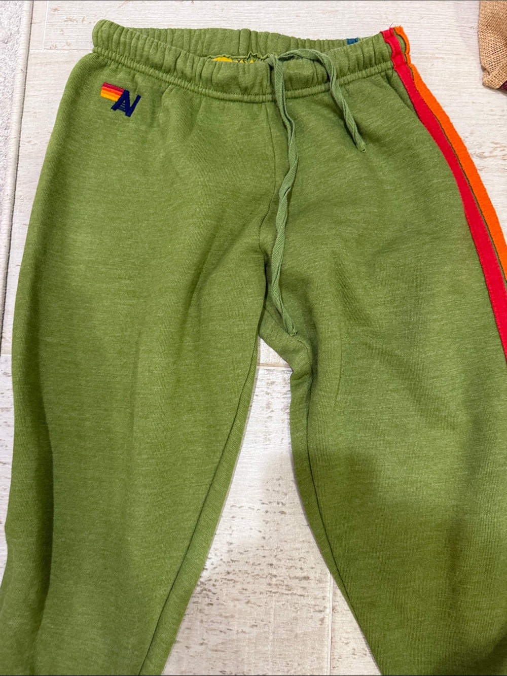 5 STRIPE SWEATPANTS - GREEN